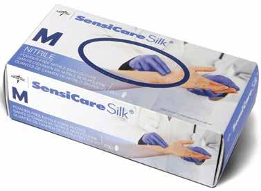 EXAM GLOVES. SENSICARE SILK NITRILE Powder-free and latex-free» SensiCare Silk nitrile exam gloves have a soft and comfortable feel.