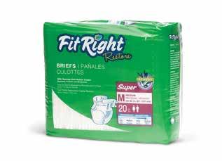 FITRIGHT BRIEFS FITRIGHT RESTORE Highest level of performance and care» Platinum Series 4D-Core with Medline Remedy Skin Repair Cream with super absorbency and odour