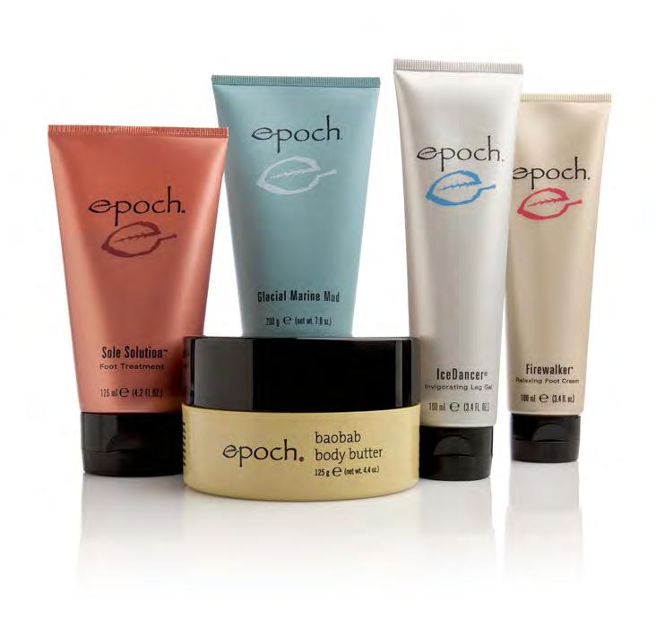 EPOCH Incorporating some of nature s most beneficial ingredients, Epoch face and body formulas contain skin-beneficial botanicals that soothe and condition.