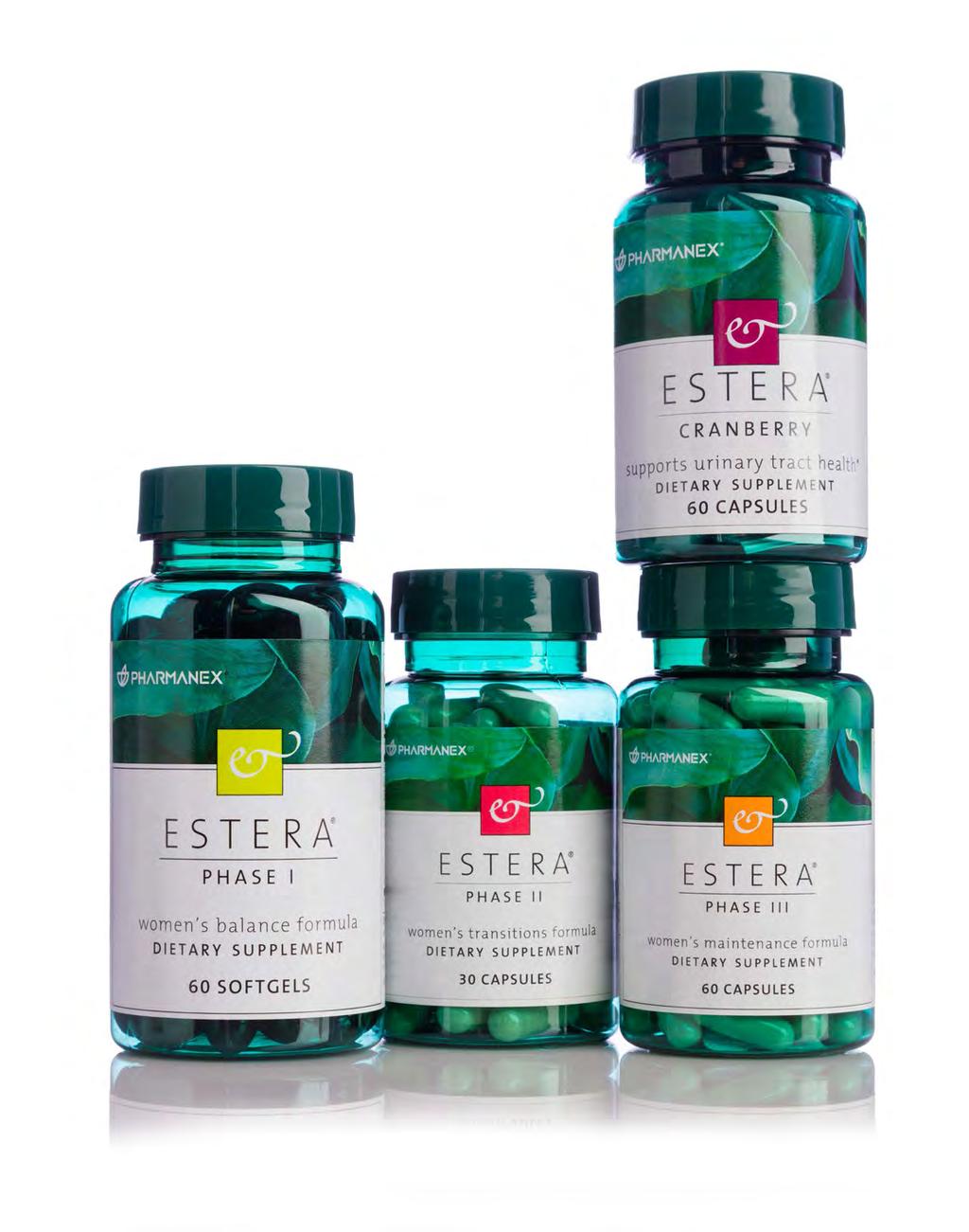 ESTERA PHASE I Estera Phase I Balance Formula is designed for women in their childbearing years to help promote a healthy ratio of estrogen metabolites and provide relief from common PMS symptoms.