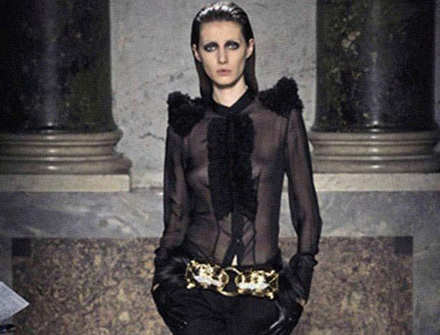 for Madonna Francesco Scognamiglio dressed Madonna for her Give It 2 Me video, with a black chiffon blouse from his Fall