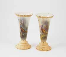 5cm length $800-1,200 370 RW Urn ovoid body painted with roses, signed W Ricketts, 32cm height $800-1,200 371 RW Specimen Mantle Vase