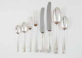 English, including bright cut suagr tongs, two mustard/salt spoons, eight teaspoons, various dates and makers 976 Cased Geo V S/S Four Piece Cruet Set By Harrods Ltd comprising pair of circular
