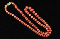 onyx, pierced $5,000-10,000 J32 Victorian Grand Tour Pink Coral Bead Necklace