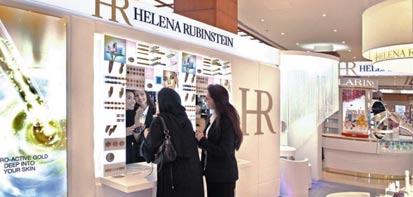 COSMETICS _ LUXURY PRODUCTS _ 71 Helena Rubinstein, Dubai. Helena Rubinstein This brand, embodied by actress Demi Moore, is continuing to move upmarket.