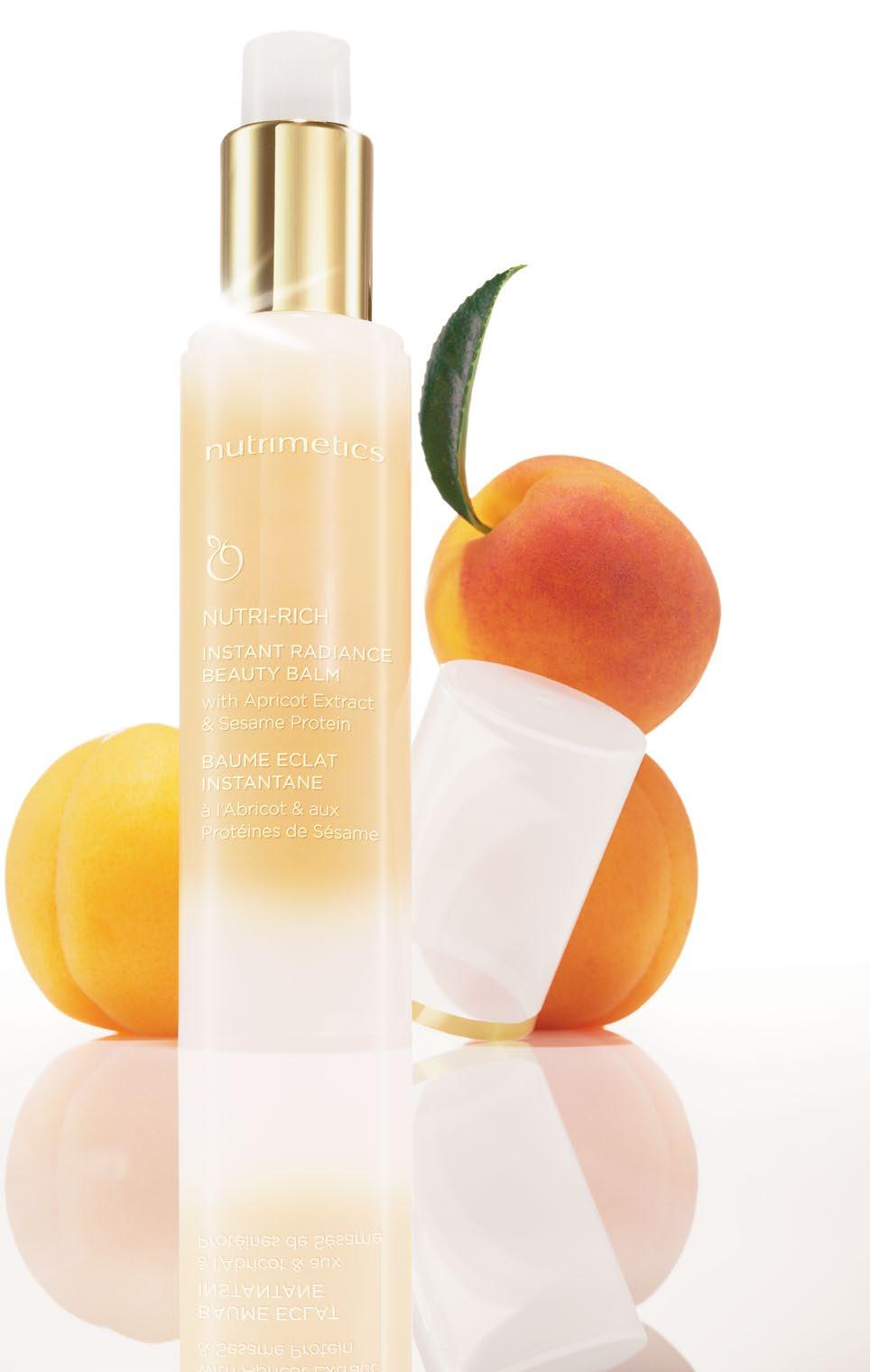 Summer radiance 96% of women saw more radiant skin in 30 minutes* Enriched with Sesame Protein, Rice Powder and Apricot Fruit Extract, this is your instant summer pick-me-up.