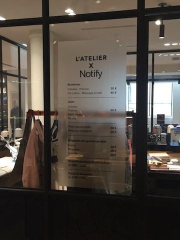To wrap it up, I would say that the partnership between Le Bon Marché and Notify is smart, relevant and experiential.