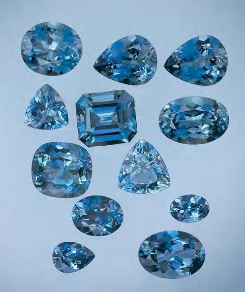 Kane, the intensely colored rough was purchased as natural-color aquamarine, and the material was not subsequently subjected to any treatment.