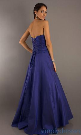night at prom this year in this amazing strapless ball gown.