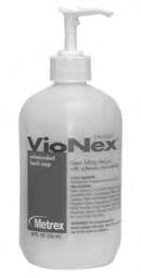 Metrex VioNex Antimicrobial Liquid Soap VIONEX kills and inhibits the broadest spectrum of potentially pathogenic microorganisms with a 99.94% reduction in 30 seconds.