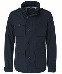no: 1746* Lightweight jacket in nylon with polyester cluster fi lling. Two zip pockets.
