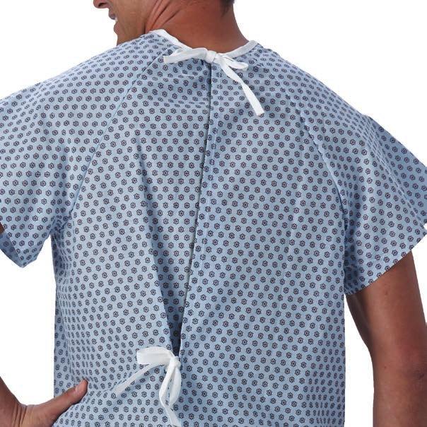 Anatomy of a Patient Gown How To Measure Industry Standards Closures Full Back Overlap With the entire
