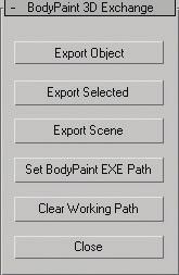 Next you have a choice of three export functions and three other functions:
