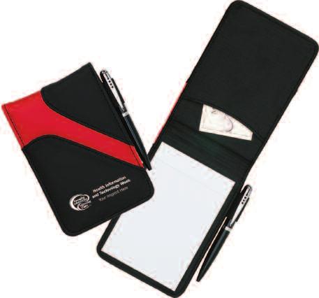 Personalized (Minimum order: 144) Black jotters display a one-color event logo and Choose black, red, royal, or silver trim. #382629p 144+ $4.25 ea.