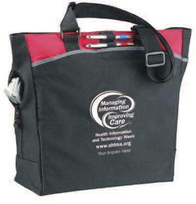 Solara Multi-Function Totes Black, 15" x 4" x 14 1/2", multi-function tote has a zippered main-compartment, a Velcro front-pocket, and a zippered accessory pocket.