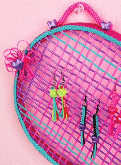 ..» What s the result of an embroidery hoop hooked up with lengths of colorful, woven