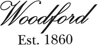 WOODFORD 13 (k) Chrome finished Woodford half hunter pocket watch with skeleton movement.