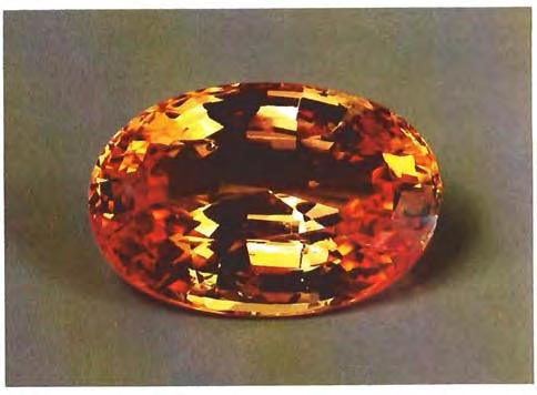 This approximately 14-ct stone, donated to the Los Angeles County Museum of Natural History in 1955 as a "padparadscha sapphire," was only recently determined to be a Verneuil synthetic.