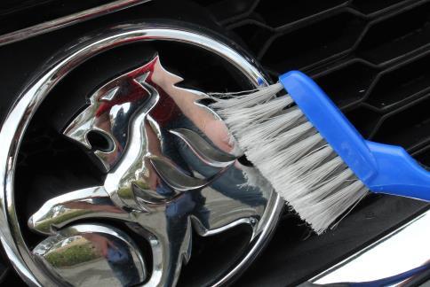 Don t forget to brush Wax can accumulate in the nooks and crannies around emblems and trim pieces.