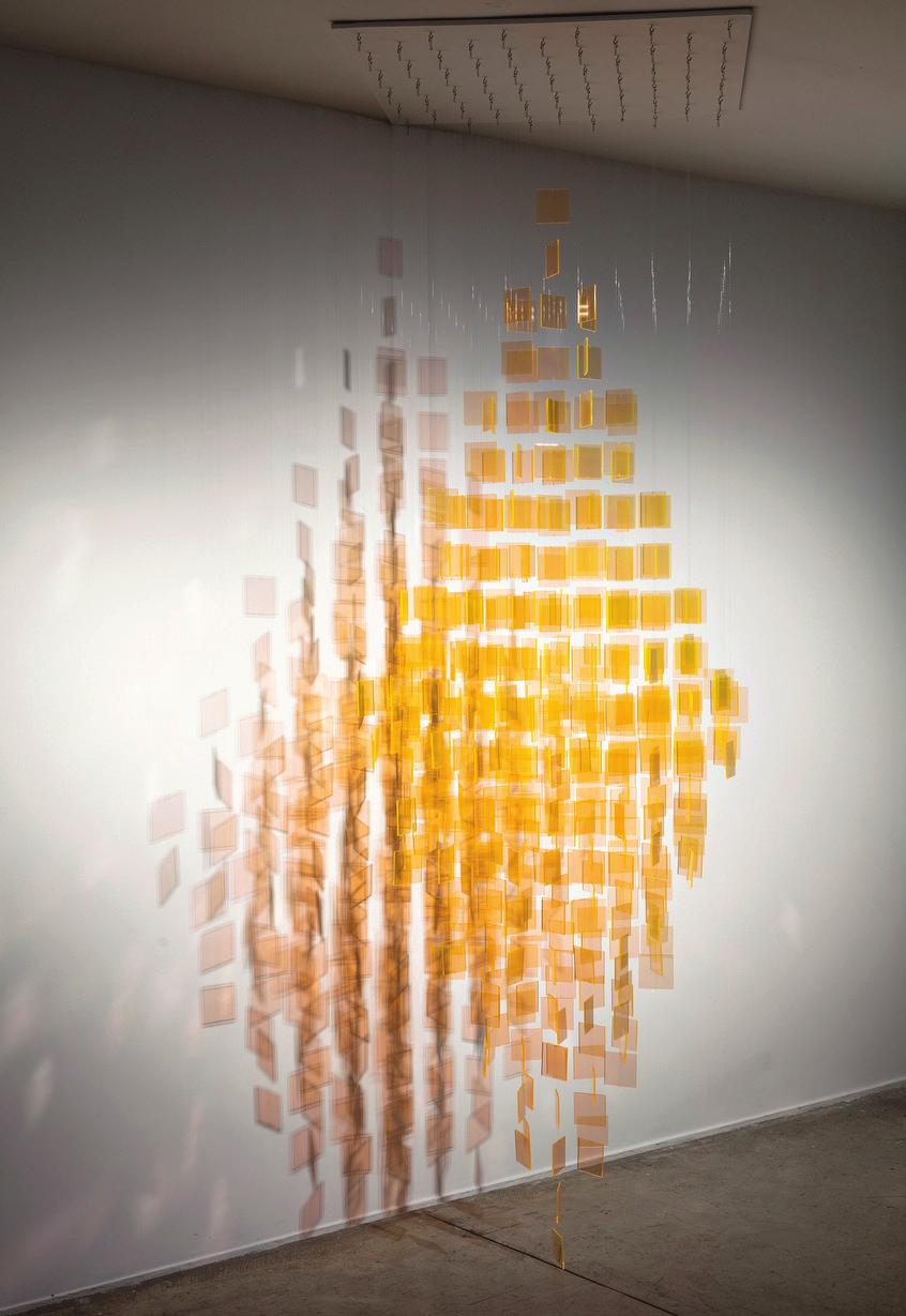 Julio Le Parc Continuel Mobile Orange, 2017 wood, acrylic and nylon 256 x 80 x 80 cm Julio Le Parc (b. 1928, Mendoza, Argentina) currently lives and works in Cachan, France.