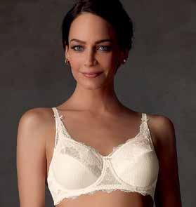 Aurelie the first Amoena Seduction permanent style What Your Customers Will Love LINGERIE & SPORTS BRAS The enchanting Aurelie features exquisite lace and delicate Jacquard fabric with a pearl