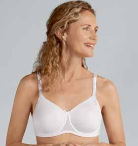 Straps convert effortlessly to a racerback style Soft padded back closure feels invisible against the skin Bianca Padded SOFT CUP Style 44216 White Fit Average Sizes 32-42 AA,