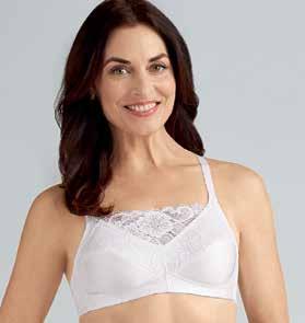underbust and back wings Soft padded back closure feels invisible against the skin Isabel SOFT CUP Camisole lace for modest coverage Style 2118 White Candlelight Black Fit Average Sizes 36-38 AA;