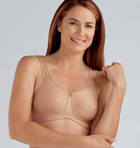 Amoena EVERYDAY permanent collection NEW Extended size range Karla SOFT CUP Style 1057 White 43979 Nude 43981 Black Fit Average Sizes 32-42 A, B; 34-42 C, D Hooks 2 rows: 32 36 A, B; 32 34 C; 32 D 3