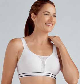 fastened Performance Sports Bra Light support soft cup bra Style 0654 White 0658 Black 0794 Nude Fit Average Sizes 32-42 AA, A, B, C, D, DD Hooks 3 rows: 32-42 AA, A, B, C, D, DD Material 72% Nylon,