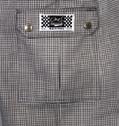 Houndstooth, Yarn dyed poly-cotton LP002BK-* Black, Chef-tex Breeze * Sizes: XXS-3X 6 total pockets Zip fly closure 2"
