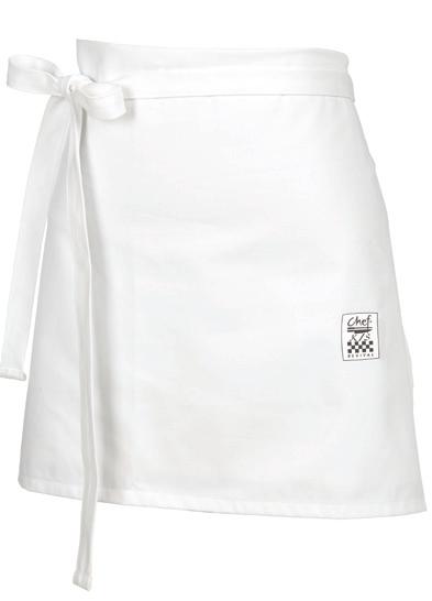 Knife & Steel: 4-way Waist apron 403FW Fold & Wear 4 Ways Folds to: 28"w x 16"h (71 x 41 cm) WH -White WH 4-Way Waist Apron 4-sided short Waist Apron is designed to stand up to the demands of