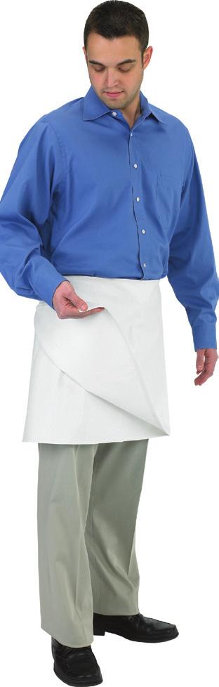 Cotton-poly blend Long 45" Ties on Each Side 603FWPS-BK 100% Spun Polyester 41" Ties Apron on Model: 603FW
