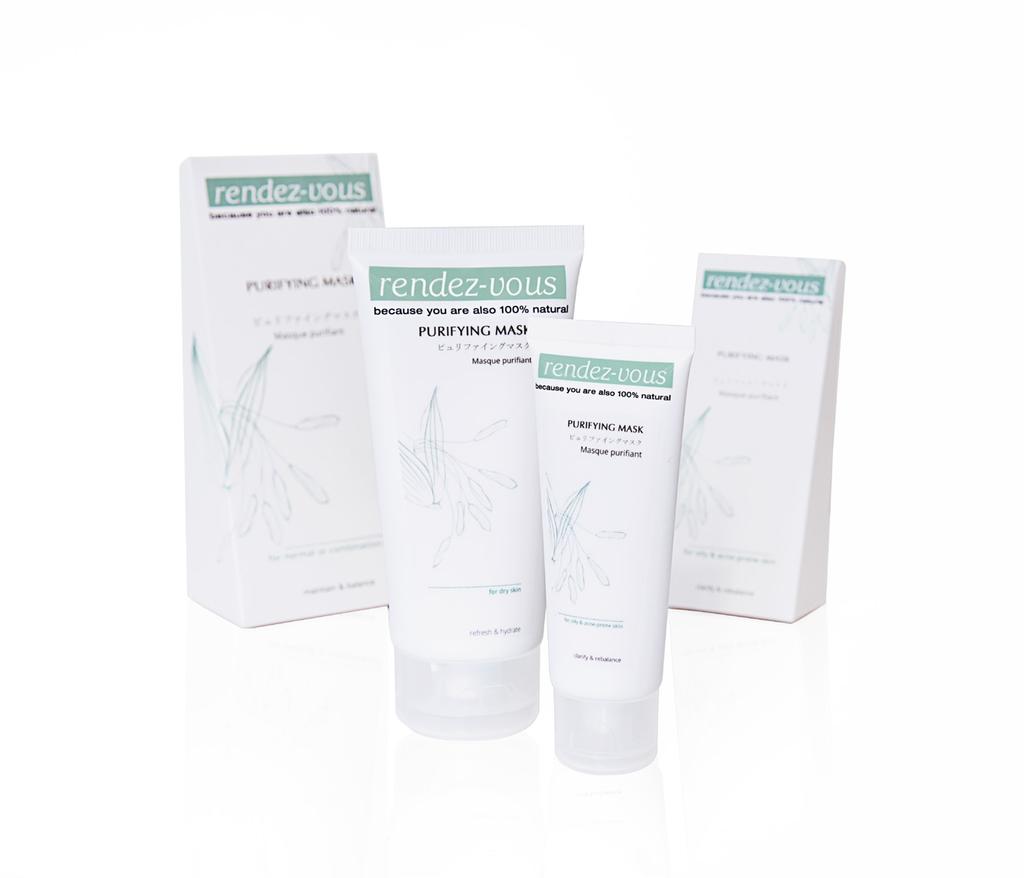 PURIFYING MASK rendez-vous Purifying Masks draw out excess oil & clear pores of impurities while tightening, nourishing & replenishing the skin's moisture barrier leaving the skin feeling soft &