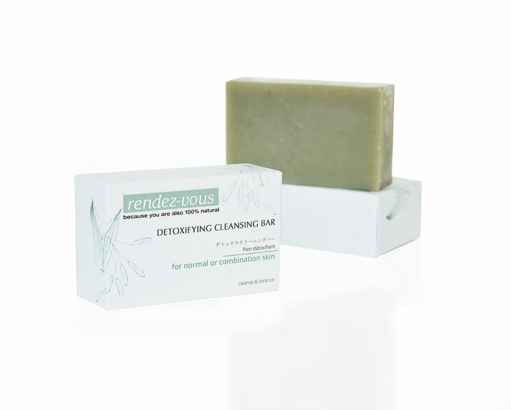 DETOXIFYING CLEANSING BARS rendez-vous Detoxifying Cleansing Bars have a pure soap base and detoxifying French Montmorillonite Clay that helps exfoliate & absorb impurities. Use every evening.