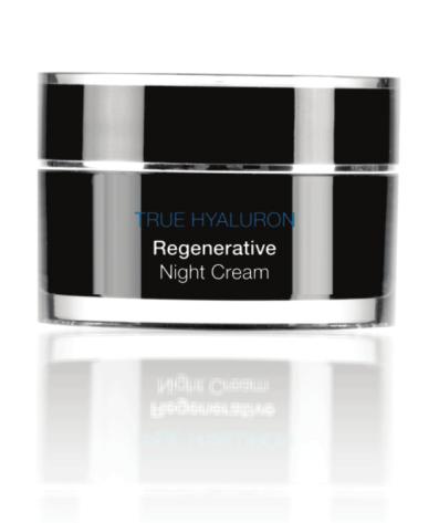 Regenerative Night Cream...True Hyaluron DESCRIPTION Super hydrating, non-greasy cream that works like a water reservoir to hydrate the deeper levels of the epidermis and restore skin while you sleep.