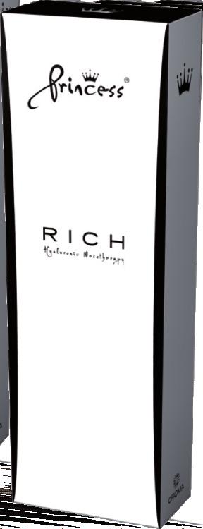 Princess RiCH is a sterile, viscoelastic, clear, colourless, transparent, isotonic and biodegradable gel.