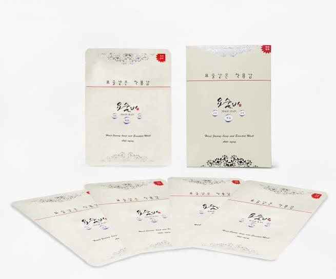 The name The capacity The effect Product features Whole Component Magic Rain Hanji Jinseng-Hemp seed Essential Mask - Anti-aging 25gⅹ5ea / 1 pack Whitening, Anti-wrinkles It has highly more excellent