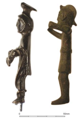 In fact, all of the Southbroom figurines have a well-defined fold in the fabric between the tunic and skirt, and on two figures (Sucellus and Mars M2) the fold does appear rather like a belt. Fig. 8.
