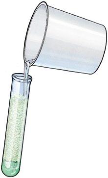 Add drop of the liquid soap to a test tube filled halfway with water, insert the stopper, and shake.