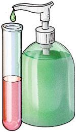 Soap or Body Wash 3 Washing without lye test tube measuring spoon stopper litmus solution tartaric acid liquid soap or shower gel x TARTARIC ACID EXPERIMENT 6 5 x LITMUS SOLUTION.