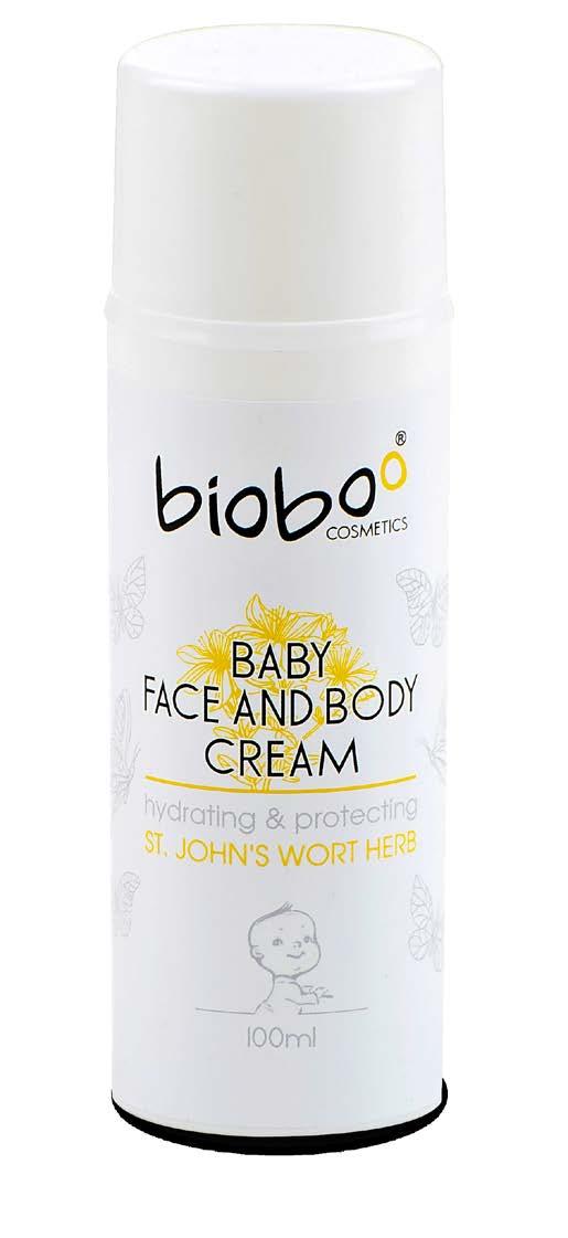 Bioboo Baby powder 100g protecting and sooting Bioboo Baby face and body protecting cream 100ml hydrating and protecting The baby powder containing natural ingredients effectively prevents the skin