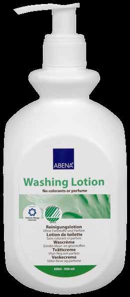 Art. no. 6964 Washing Lotion Abena s Washing Lotion is mild and with effective cleansing properties for personal hygiene. A good alternative to traditional washing with water and soap.