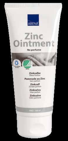Art. no. 6996, 6963 Zinc Ointment 20% Abena Zinc Ointment (water-in-oil emulsion) is ideal for skin that requires barrier care.