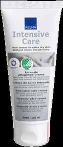 Art. no. 6988, 6966, 6970 Intensive Care Cream Abena Intensive Care Cream is ideal for dry skin to help restore the skin s natural moisture level. Suitable for use on hands, body and face.