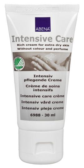 Art. no. 6988, 6966, 6970 Intensive Care Cream Abena Intensive Care Cream is ideal for dehydrated or very dry skin. Restores the skin s natural moisture level.