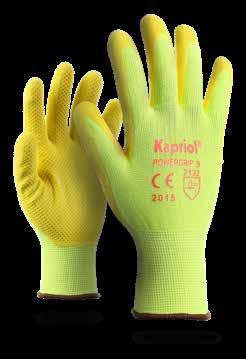 reduces sweating Standard: EN 388 Palm and fingers with