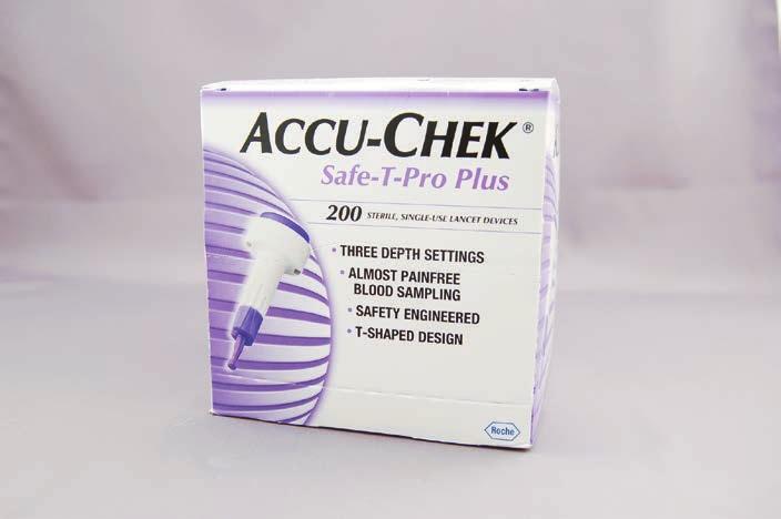 A iabetic Supplies Accu-hek Safe-T-Pro Plus Lancets 23 gauge needle, used for blood