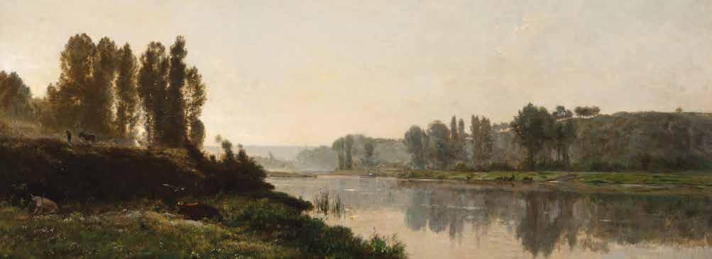 Evening on the Oise Evan Schimberg In search of peace and quiet he draws The natural landscape of the Oise Without human or fowl including Only the quiet narrow water And wild growing, dense forests
