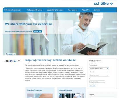 schülke online. Tradition meets future. schülke launches new website. The new internet appearance of the hygiene experts.