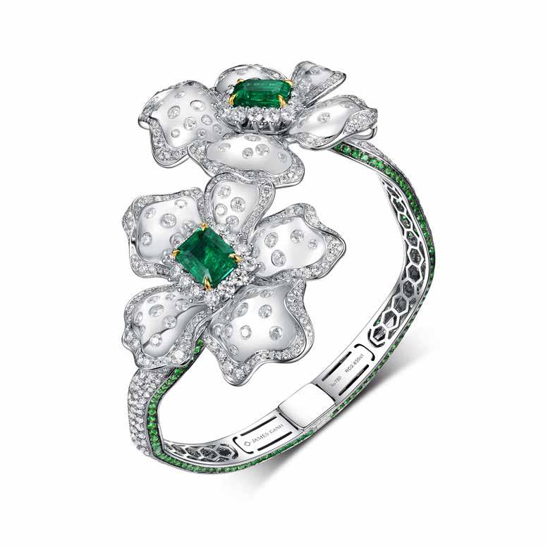 5 carats of pear shaped emeralds for the earrings, 6.